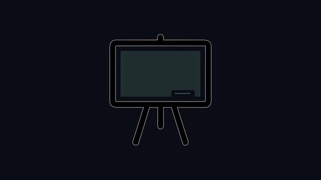Stylized dark chalkboard and eraser illustration on black background