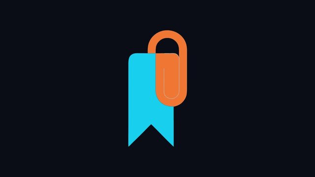 Bookmark and link flat design style on black background