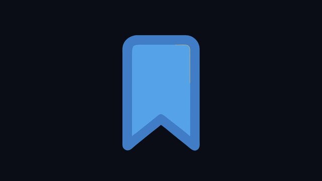 Stylized blue bookmark icon with a gold page marker