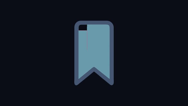 Modern blue bookmark icon for digital or print design