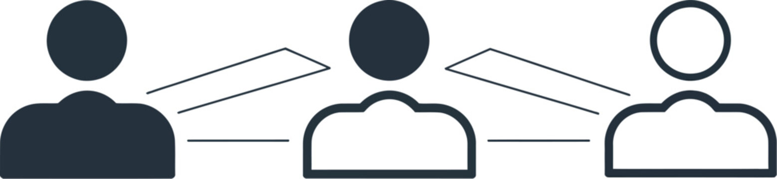 Team Hierarchy and Organization Chart Icons in Solid, Outline, and Hand Drawn Styles