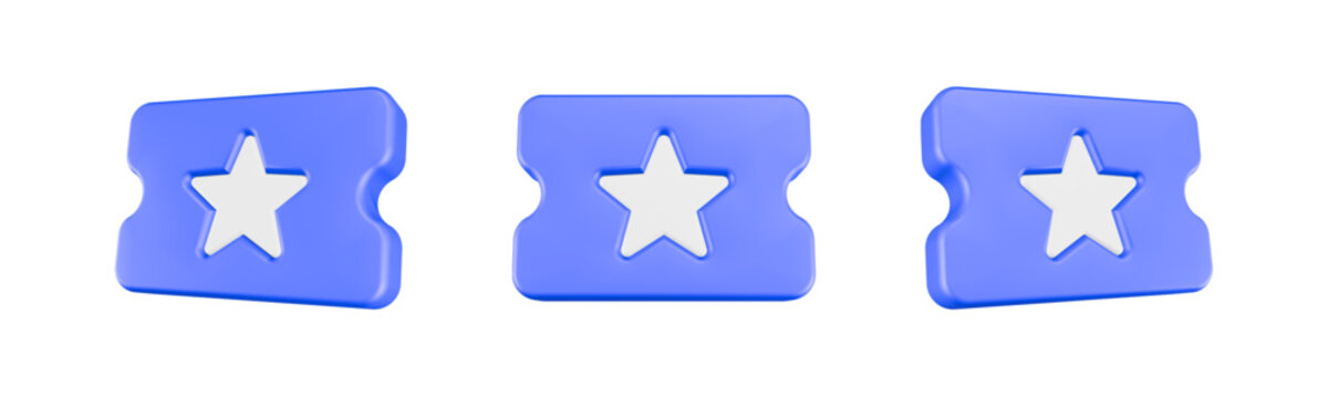 tiket icon 3d rendering