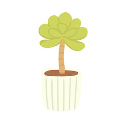 Obraz premium Lucky Clover Potted Plant Illustration