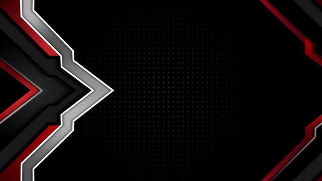 Abstract background with layered angular chevron shapes animation