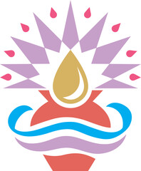 Kumbh Mela Kalash Nectar Drop Divine Water © atul