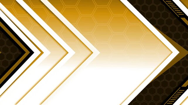 Abstract geometric background with layered chevrons hexagonal pattern animation