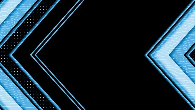 Background layered diagonal chevron shapes and dotted patterns animation