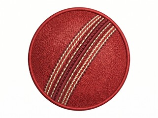 Fototapeta premium Cricket Ball Embroidery Icon Illustration