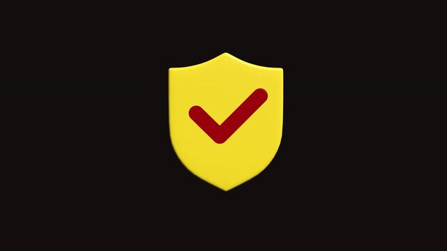 Successfully completed  icon animation. Alpha matte with transparent background 4K resolution.