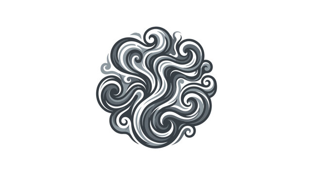Stylized circular swirl cloud or flower icon.