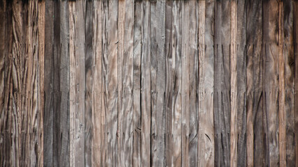 Fototapeta premium Vertical and rustic gray wood plank barn wall Wood wall or table retro country