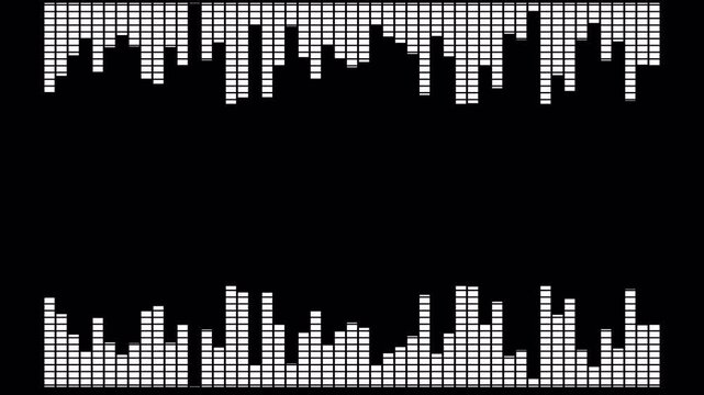 Transparent Audio Spectrum Animation ,Minimalist audio waveform animation for music and, podcast visualization