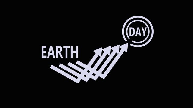 Earth Day Sustainability Growth Environmental Protection Concept with Upward Arrows.