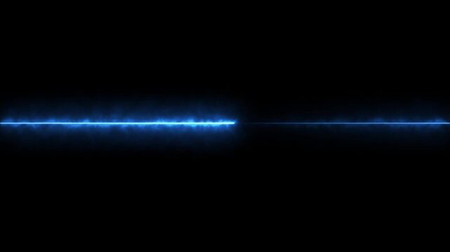Abstract red laser beam light streak illustration divider border, horizontal, black background, 