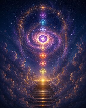 Galactic Chakra Stairway to Higher Consciousness
