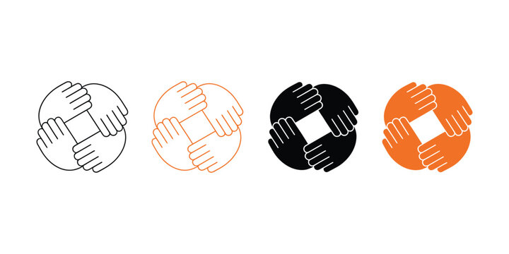 Teamwork Icon Vector Showing Collaboration, Team Communication, Community Engagement, Shared Goals, and Unity Concept