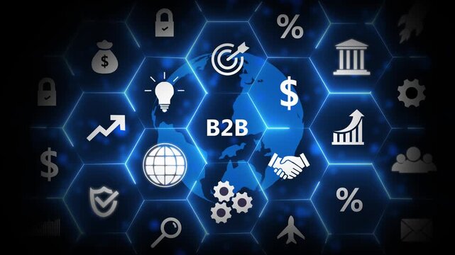 Business, Technology, Internet and network concept. B2B Business company commerce technology marketing concept.