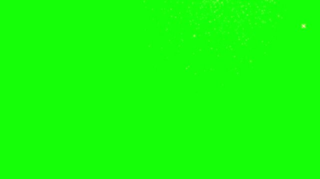 Typography showcasing the word magical glows with ethereal light and sparkles against a bright green screen background to highlight a fantasy concept or a whimsical event requiring creative editing.