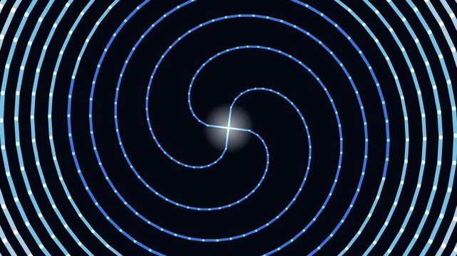 Spiral Vortex Arctic Blue Abstract Motion Background Seamless Loop 4K 066