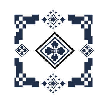Lao Fabric pattern Design an illustration