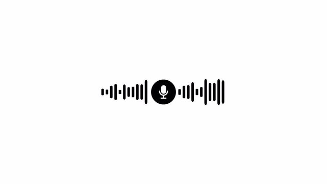 Transparent Audio Spectrum Animation ,Minimalist audio waveform animation for music and, podcast visualization