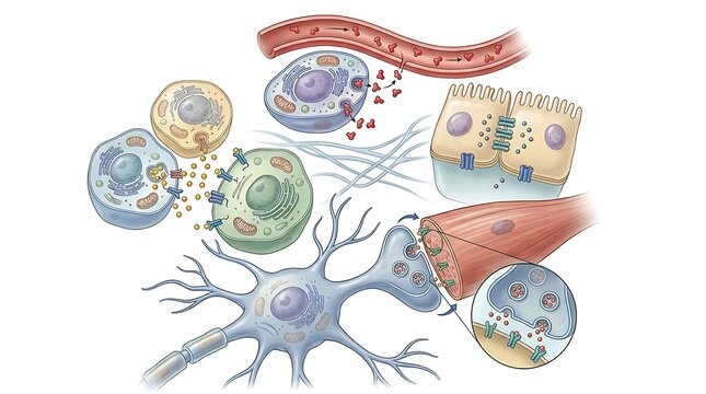 Intercellular Coordination Network Illustration