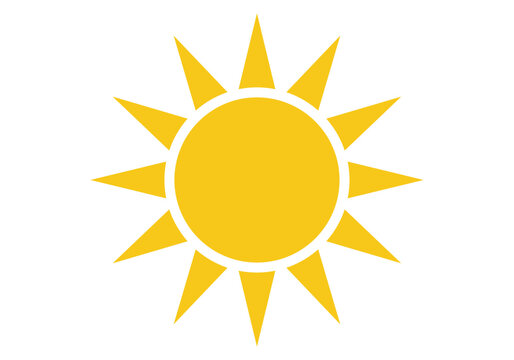 Icono de sol amarillo con rayos