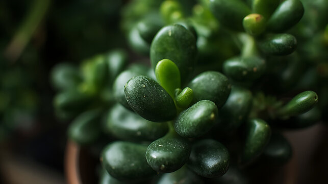 This is a Jelly Bean Plant (Sedum rubrotinctum), a popular succulent known for its plump, bean-shaped leaves