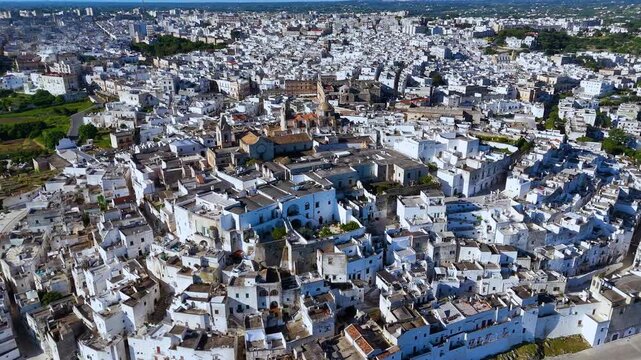 View of Ostuni in the province of Brindisi, Apulia, Italy.