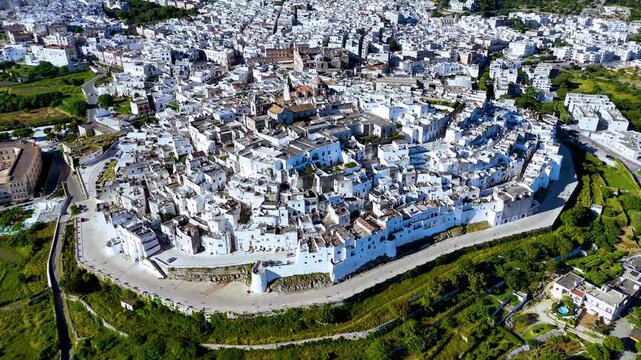 View of Ostuni in the province of Brindisi, Apulia, Italy.
