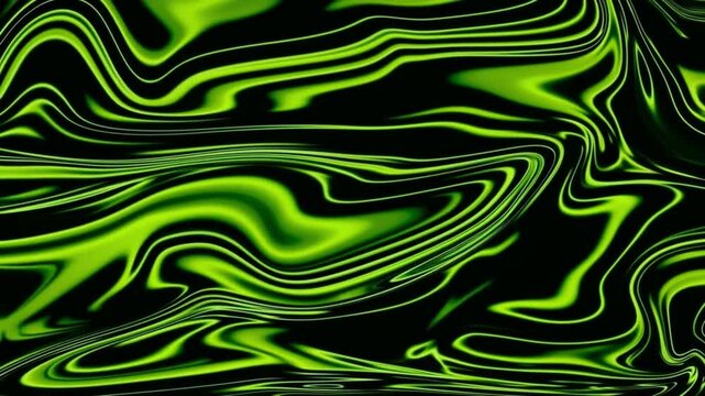 Vibrant green neon swirling pattern on Abstract background design with AI