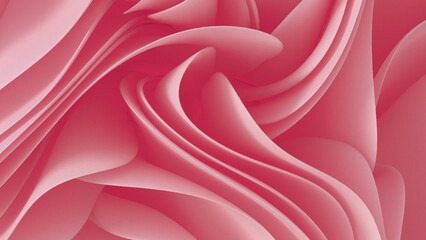 Vibrant magenta 3d background with a stunning swirl of elegant abstract petals. Luxurious curved layers deliver a dynamic and contemporary design.