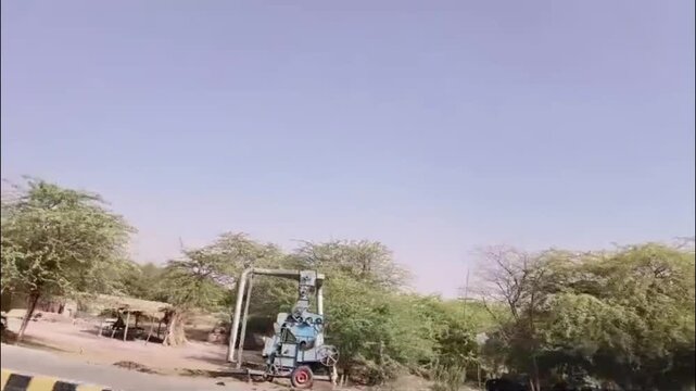 machine in Arid Landscape