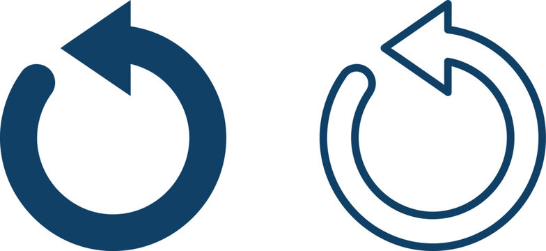 refresh arrow icon set for circular loading and update ui interaction indicators