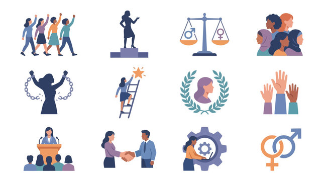 Diverse group advocating for equality and justice