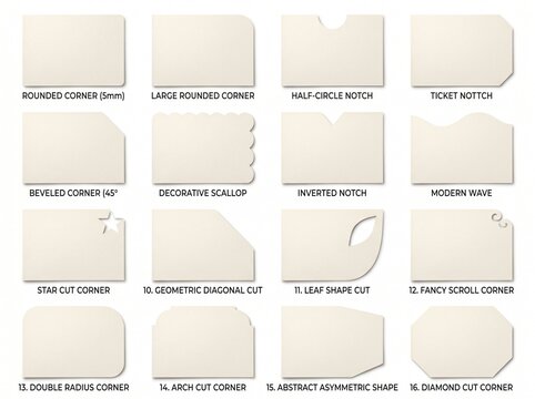 Paper Corner Shape Collection Isolated on White Background