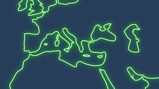 Greece Highlighted on World Map Animation, Country Location Reveal