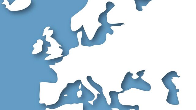 Poland Highlighted on World Map Animation, Country Location Reveal