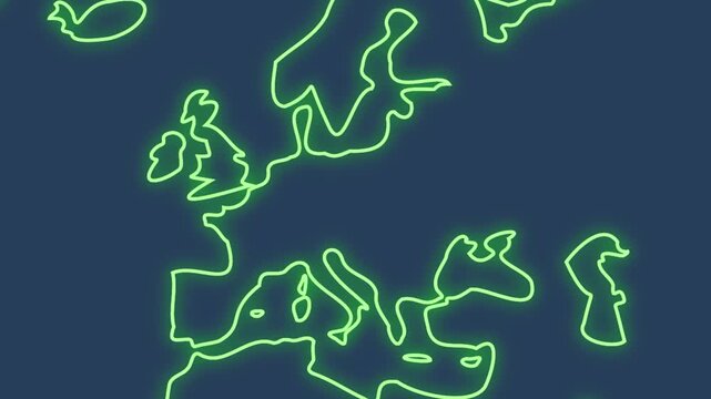 Poland Spotlight on World Map Animation, Europe Geographic Location Reveal