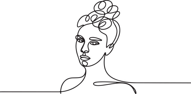 Elegant woman with updo hairstyle portrait