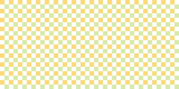 Childish checkered pattern on yellow and green. Fresh spring background. Cute baby seamless print. Pastel color