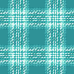 Fototapeta premium Scrapbooking tartan background textile, customizable fabric pattern plaid. Striped texture check vector seamless in cyan and light colors.