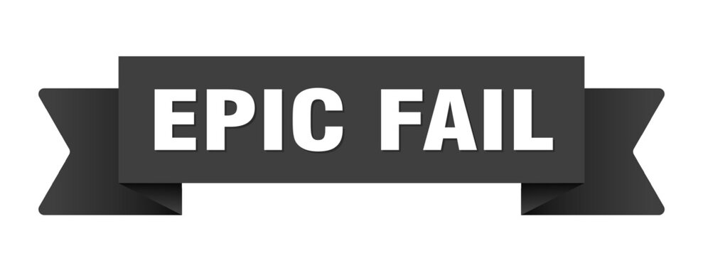epic fail ribbon isolated on transparent background. epic fail ribbon