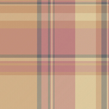 Creativity pattern check textile, intense texture seamless fabric. Panjabi vector tartan plaid background in orange and light colors.