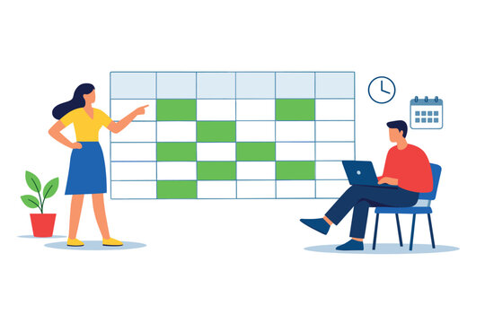 Time Slots Selection with Schedule Grid and Availability