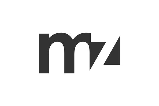 MZ creative geometric initial based modern and minimal logo. Letter m z trendy fonts.