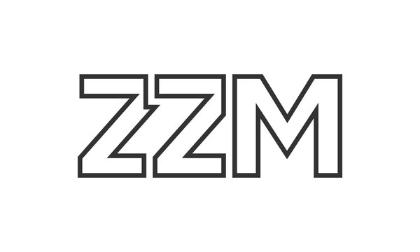 ZZM logo design template with strong and modern bold text. Initial based vector logotype featuring simple and minimal typography. Trendy company identity.