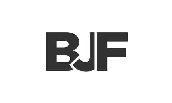 BJF logo design template with strong and modern bold text. Initial based vector logotype featuring simple and minimal typography. Trendy company identity.
