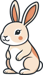 Obraz premium Geometric Rabbit in Scandinavian Style Vector Art