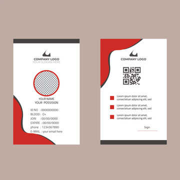 Business card template with qr code and modern design elements